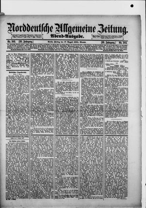 Norddeutsche allgemeine Zeitung vom 17.08.1894