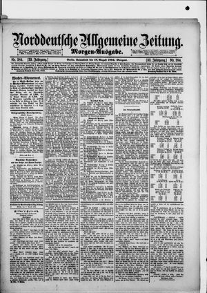 Norddeutsche allgemeine Zeitung vom 18.08.1894