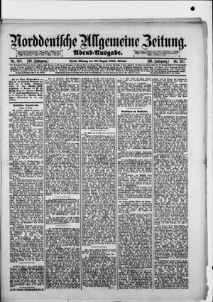 Norddeutsche allgemeine Zeitung vom 20.08.1894