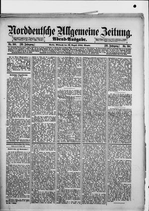 Norddeutsche allgemeine Zeitung vom 22.08.1894