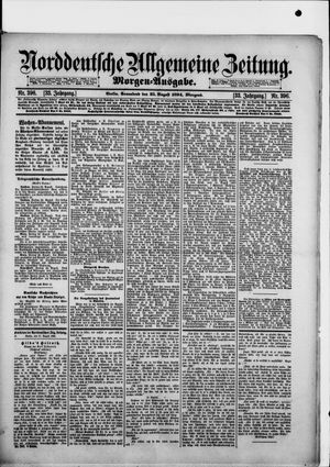 Norddeutsche allgemeine Zeitung vom 25.08.1894