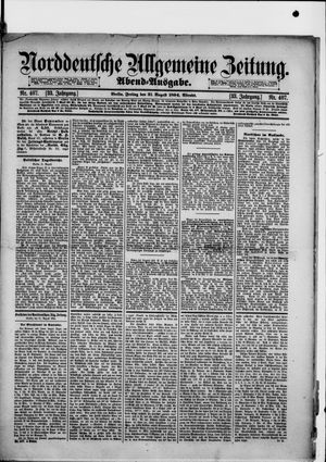 Norddeutsche allgemeine Zeitung vom 31.08.1894