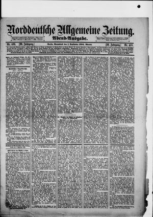 Norddeutsche allgemeine Zeitung vom 01.09.1894