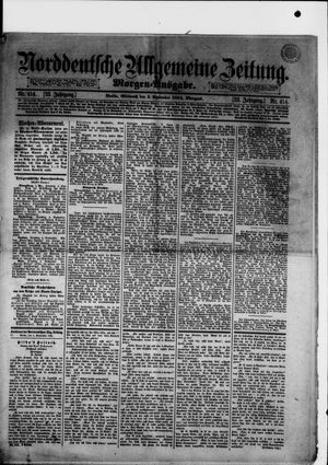 Norddeutsche allgemeine Zeitung vom 05.09.1894