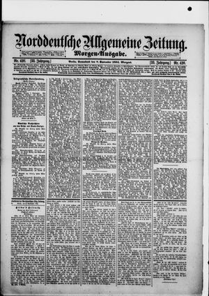 Norddeutsche allgemeine Zeitung vom 08.09.1894