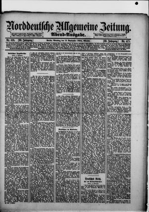 Norddeutsche allgemeine Zeitung vom 11.09.1894