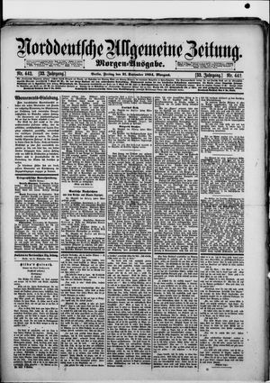Norddeutsche allgemeine Zeitung vom 21.09.1894