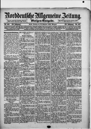 Norddeutsche allgemeine Zeitung vom 25.09.1894