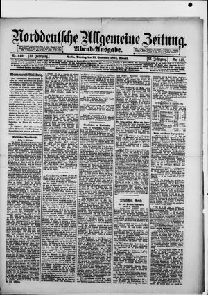 Norddeutsche allgemeine Zeitung vom 25.09.1894