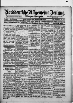 Norddeutsche allgemeine Zeitung vom 27.09.1894