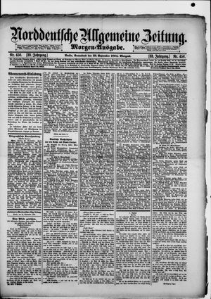 Norddeutsche allgemeine Zeitung vom 29.09.1894