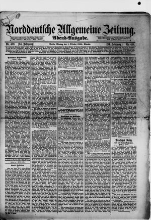 Norddeutsche allgemeine Zeitung vom 01.10.1894