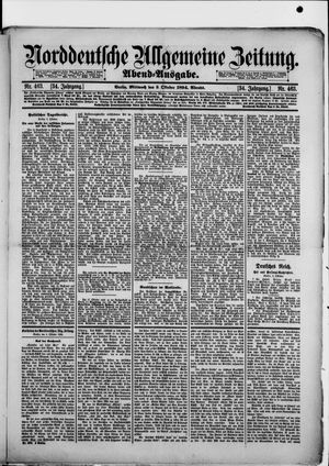 Norddeutsche allgemeine Zeitung vom 03.10.1894