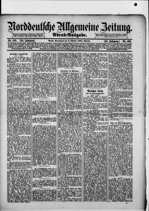 Norddeutsche allgemeine Zeitung vom 06.10.1894