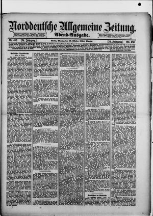 Norddeutsche allgemeine Zeitung vom 15.10.1894