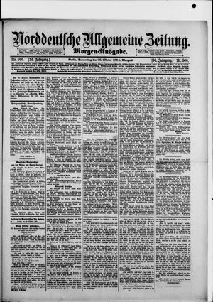Norddeutsche allgemeine Zeitung vom 25.10.1894
