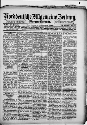 Norddeutsche allgemeine Zeitung vom 01.11.1894
