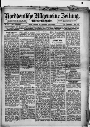 Norddeutsche allgemeine Zeitung vom 01.11.1894