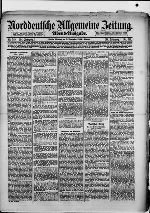 Norddeutsche allgemeine Zeitung vom 05.11.1894