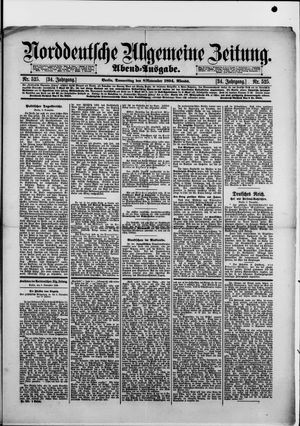 Norddeutsche allgemeine Zeitung vom 08.11.1894