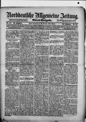 Norddeutsche allgemeine Zeitung vom 22.11.1894