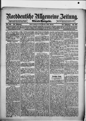 Norddeutsche allgemeine Zeitung vom 23.11.1894