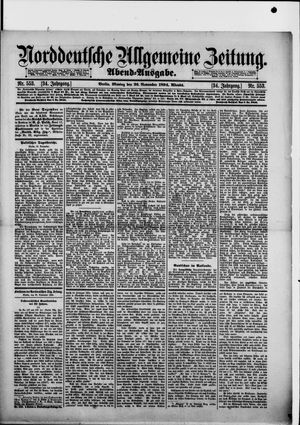 Norddeutsche allgemeine Zeitung vom 26.11.1894