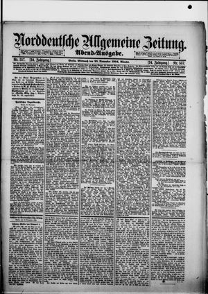 Norddeutsche allgemeine Zeitung vom 28.11.1894
