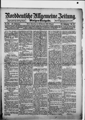 Norddeutsche allgemeine Zeitung vom 29.11.1894