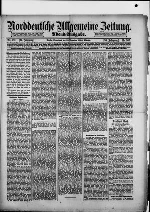Norddeutsche allgemeine Zeitung vom 15.12.1894