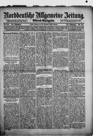 Norddeutsche allgemeine Zeitung vom 24.12.1894