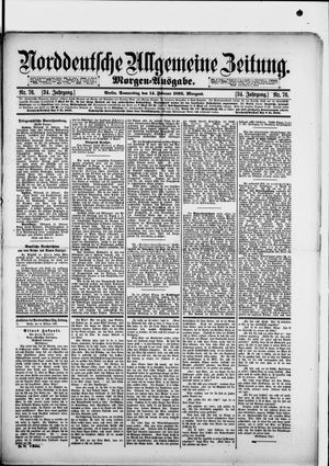 Norddeutsche allgemeine Zeitung on Feb 14, 1895