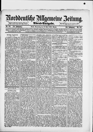 Norddeutsche allgemeine Zeitung vom 18.04.1895