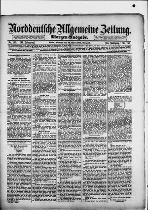 Norddeutsche allgemeine Zeitung on Apr 24, 1895