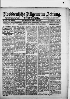 Norddeutsche allgemeine Zeitung vom 25.04.1895