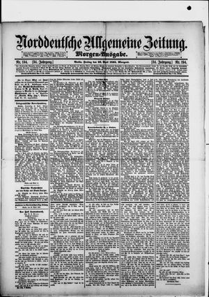 Norddeutsche allgemeine Zeitung vom 26.04.1895