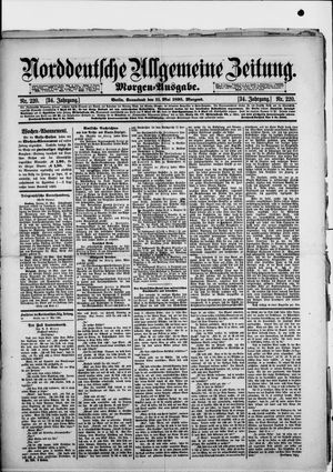 Norddeutsche allgemeine Zeitung vom 11.05.1895