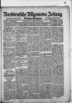 Norddeutsche allgemeine Zeitung vom 22.05.1895