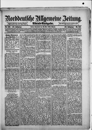 Norddeutsche allgemeine Zeitung vom 25.05.1895