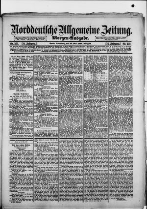 Norddeutsche allgemeine Zeitung on May 30, 1895