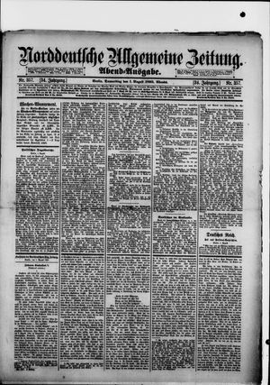 Norddeutsche allgemeine Zeitung vom 01.08.1895