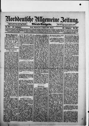 Norddeutsche allgemeine Zeitung vom 07.08.1895