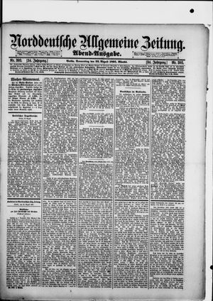 Norddeutsche allgemeine Zeitung vom 22.08.1895