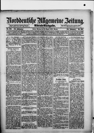 Norddeutsche allgemeine Zeitung vom 26.08.1895