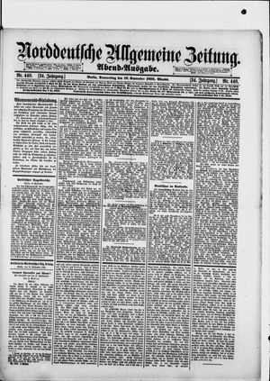 Norddeutsche allgemeine Zeitung vom 19.09.1895