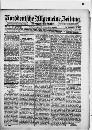 Norddeutsche allgemeine Zeitung vom 22.09.1895