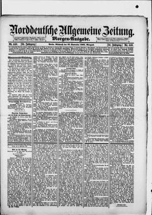 Norddeutsche allgemeine Zeitung vom 25.09.1895