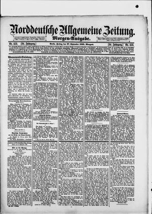 Norddeutsche allgemeine Zeitung vom 27.09.1895