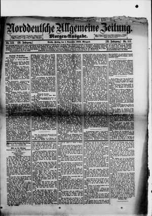 Norddeutsche allgemeine Zeitung vom 01.11.1895