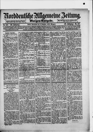 Norddeutsche allgemeine Zeitung vom 09.11.1895